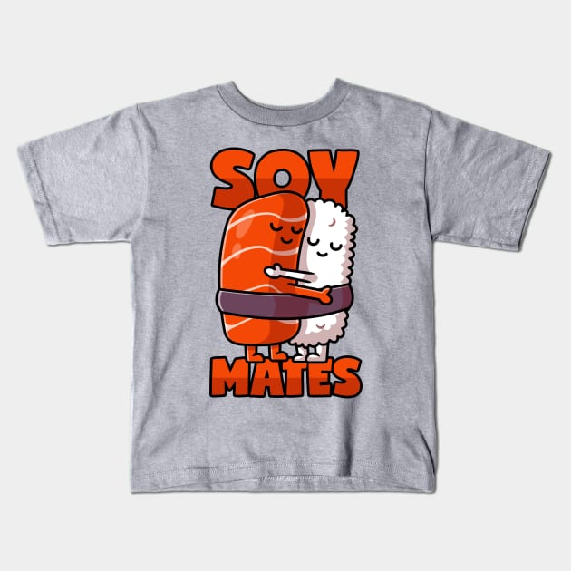 Sushi Soul Mates with Soy Sauce Kids T-Shirt by voidea